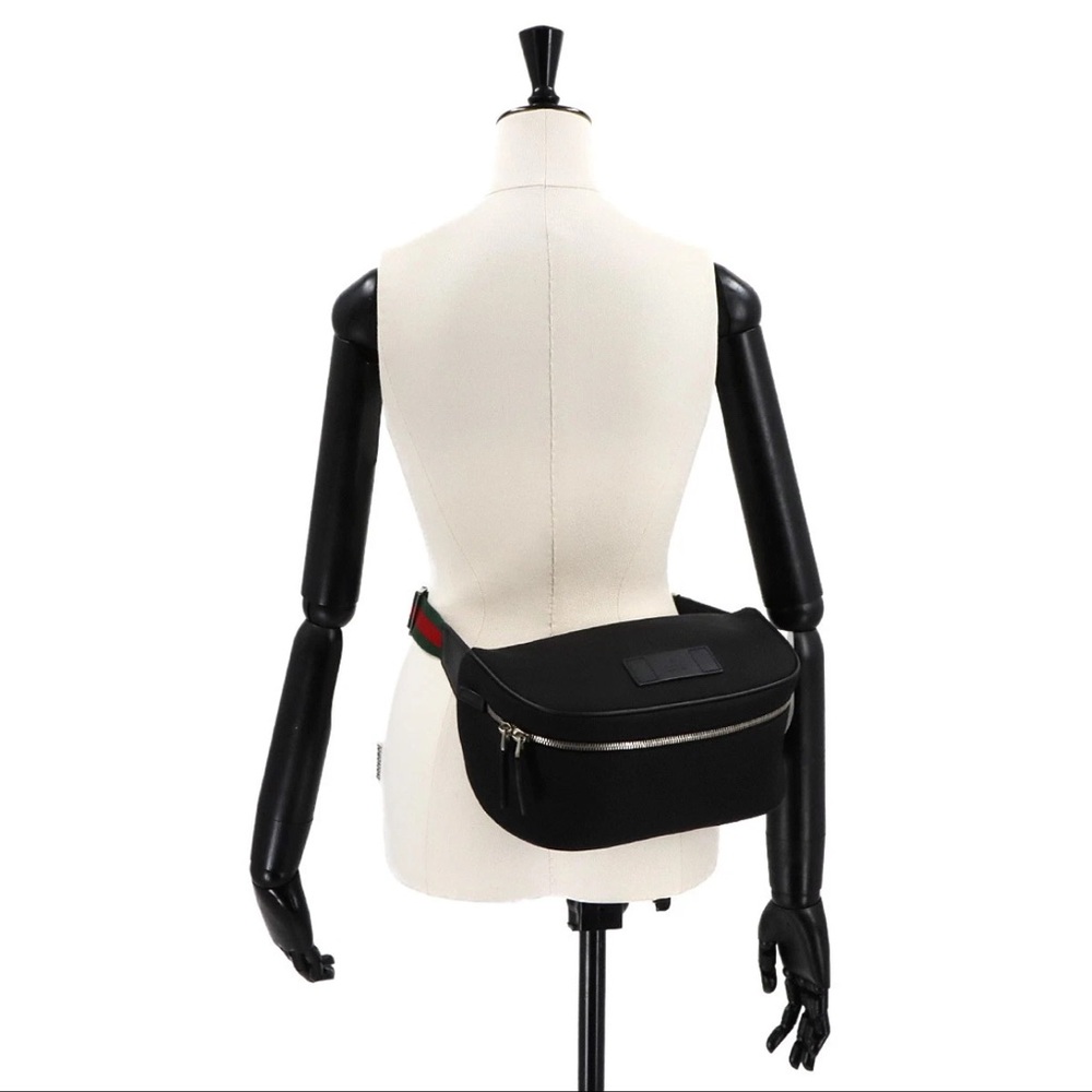 GUCCI Black Techno Canvas Sling Bag